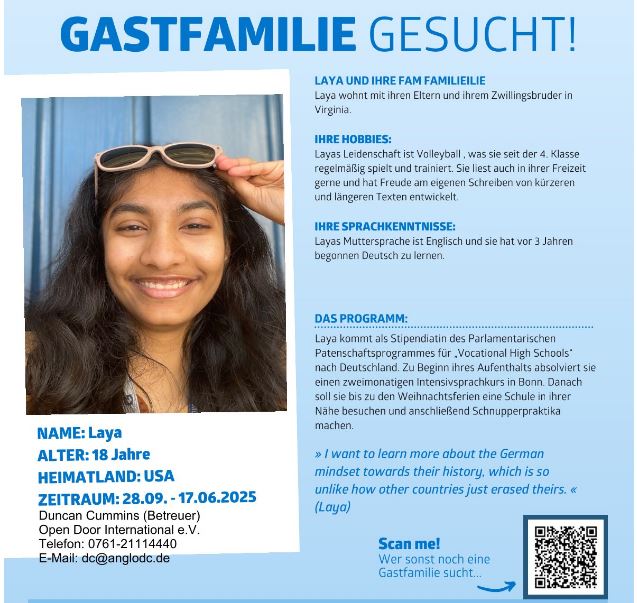 Pressemitteilung: Gastfamilien für das Parlamentarische Patenschafts-Programm (PPP) gesucht!